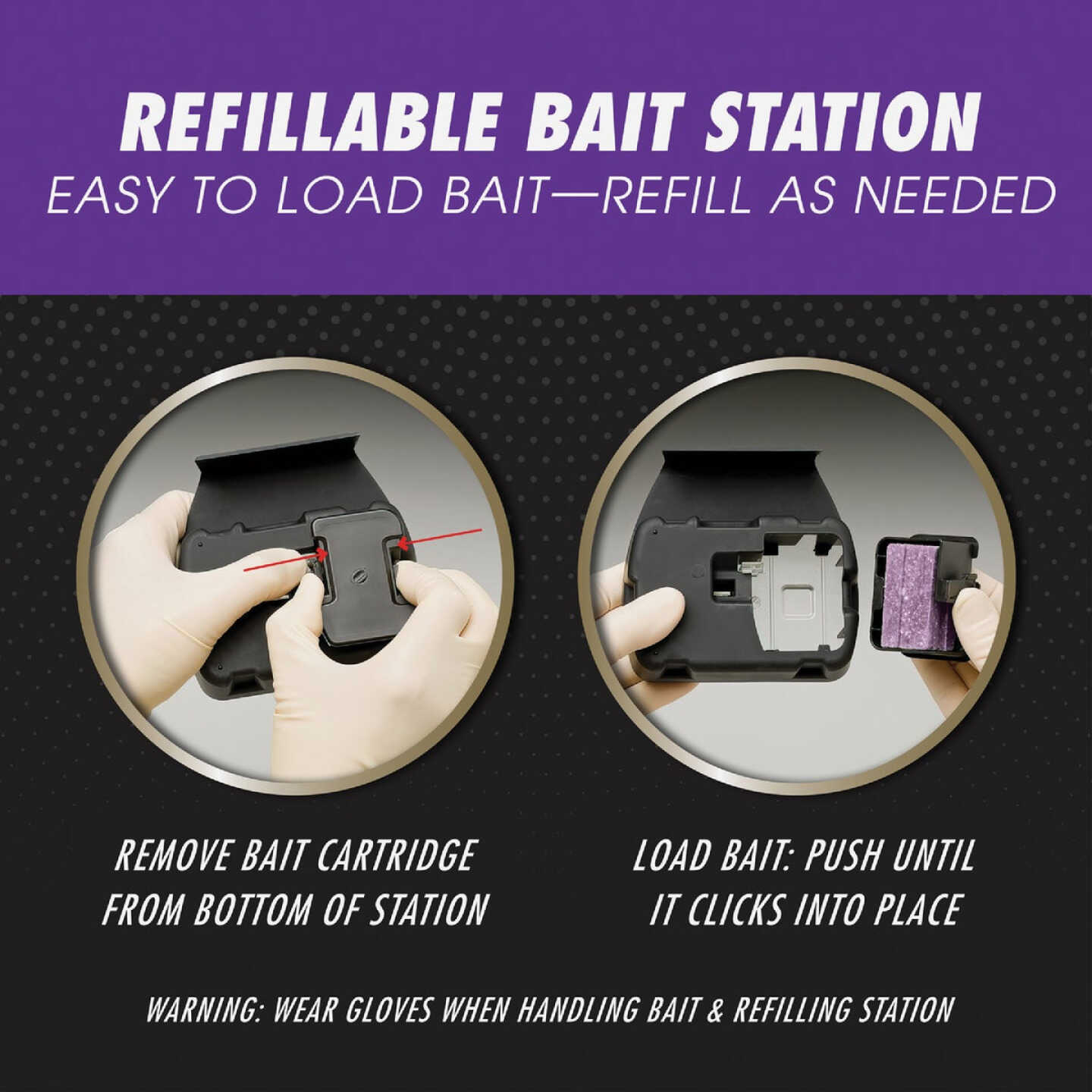 Tomcat Advanced Formula Refillable Mouse Bait Station - 6 Blocks Baits & 1 Refillable Station Image 7