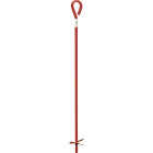 Midwest Air Tech 3 In. x 30 In. Red Steel Screw-In Earth Anchor Image 1