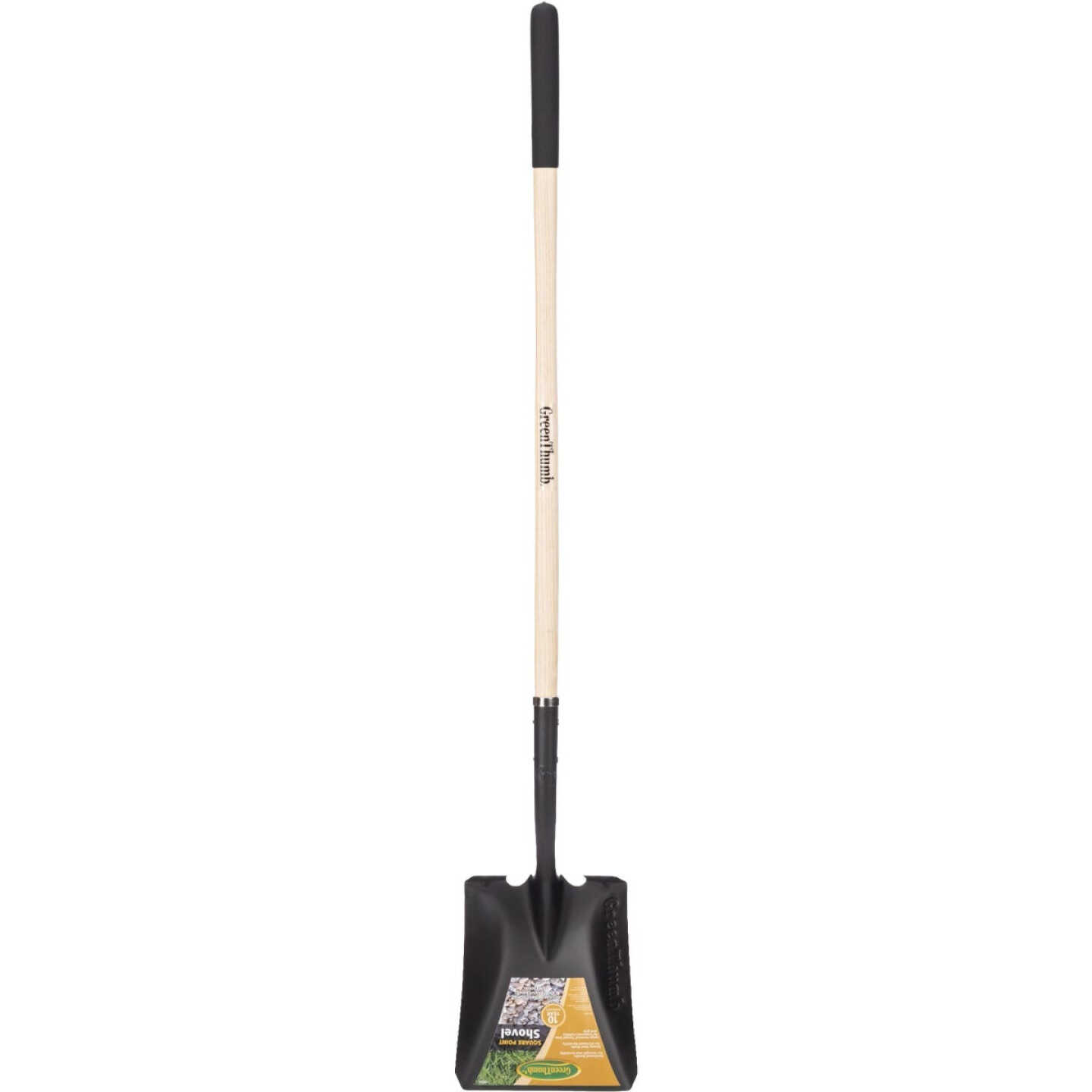 Green Thumb Wood Handle Square Point Shovel Image 1