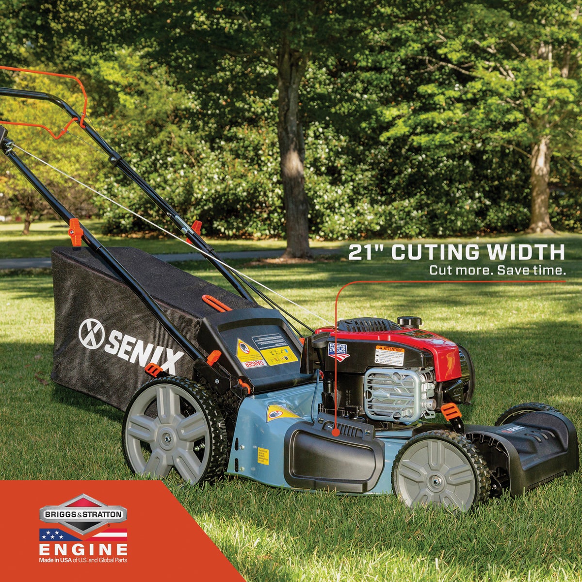 Senix 21 In. 150cc 3-In-1 Self-Propelled Gas Lawn Mower Image 3