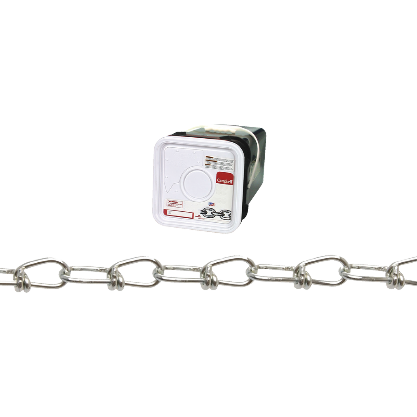 Campbell #2/0 250 Ft. Zinc-Plated Low-Carbon Steel Coil Chain Image 1