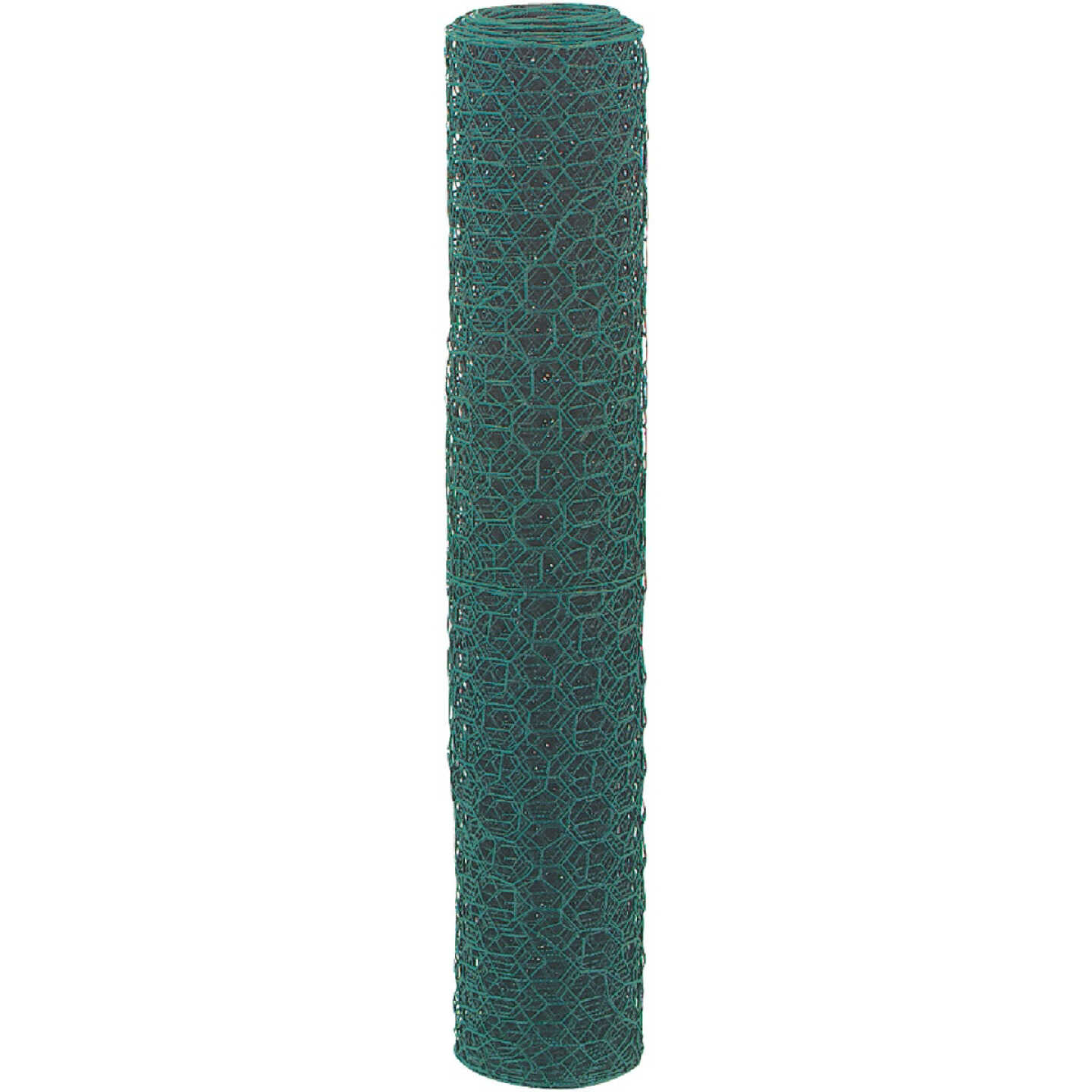 1 In. x 24 In. H. x 25 Ft. L. Green Vinyl-Coated Poultry Netting Image 3