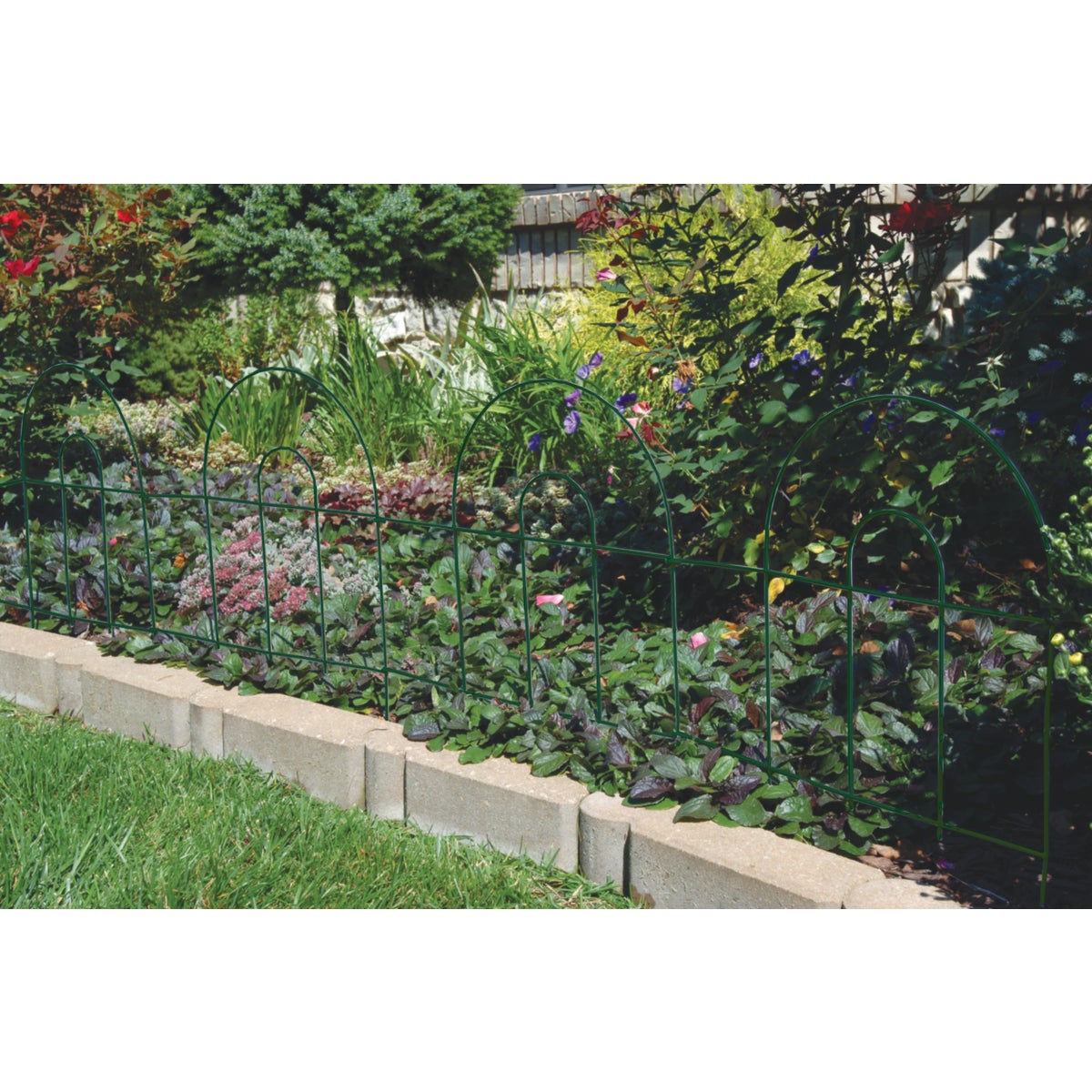 Best Garden 8 Ft. Powder-Coated Green Wire Folding Fence Image 2