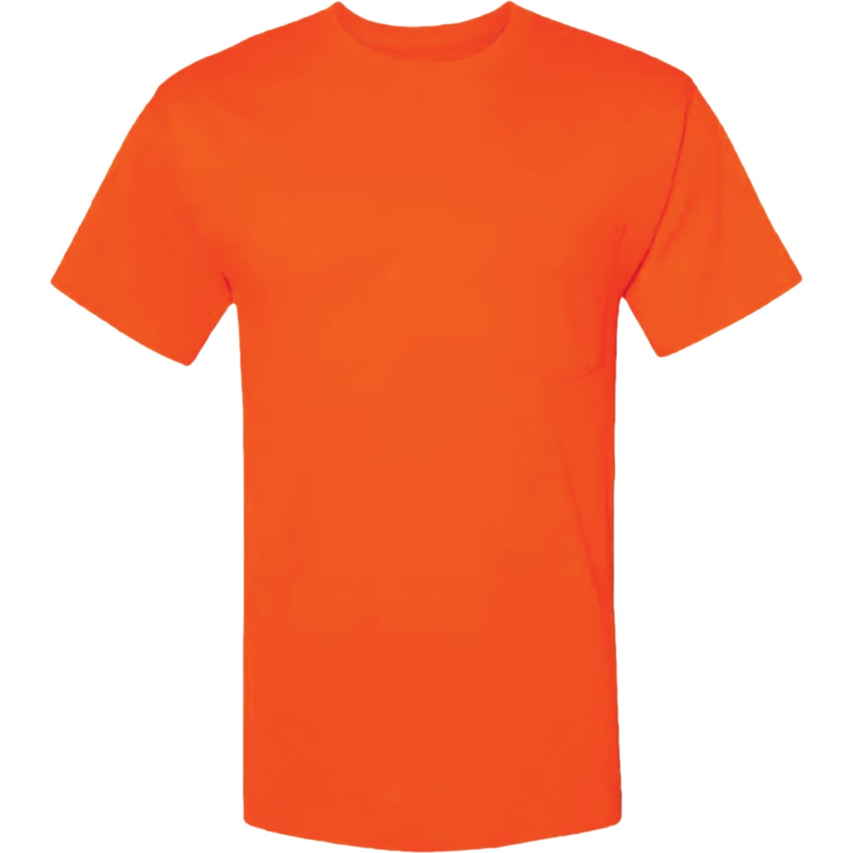 Hanes Men's Large Safety Orange Workwear T-Shirt (2-Pack)