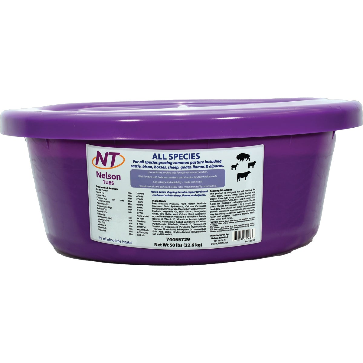 Nelson Tubs All Species 50 Lb. Feed Supplement