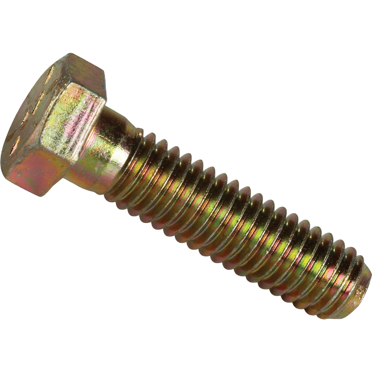 Hillman 3/8 In. x 1-1/2 In. Grade 8 Yellow Dichromate Hex Head Cap Screw (100-Count)