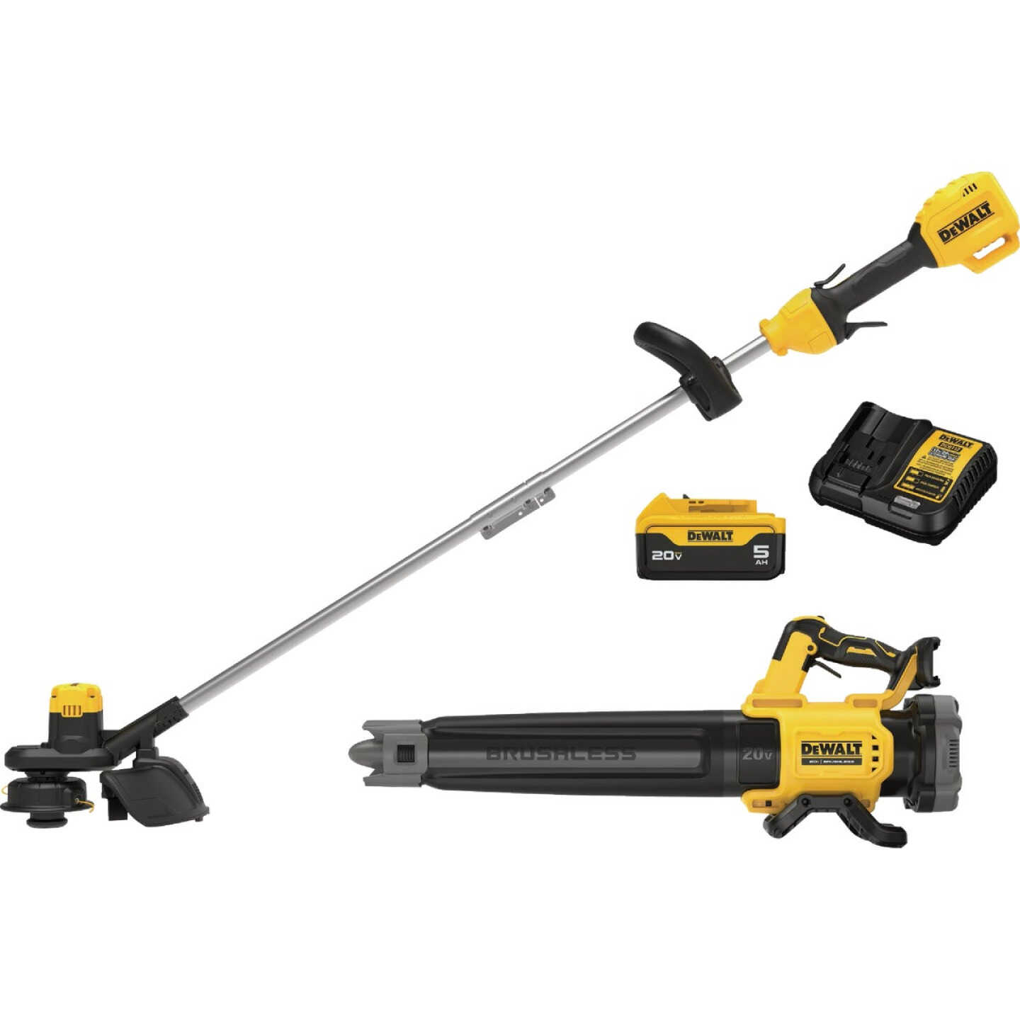 DEWALT 20V Cordless String Trimmer & Blower Combo Kit with Battery & Charger Image 1