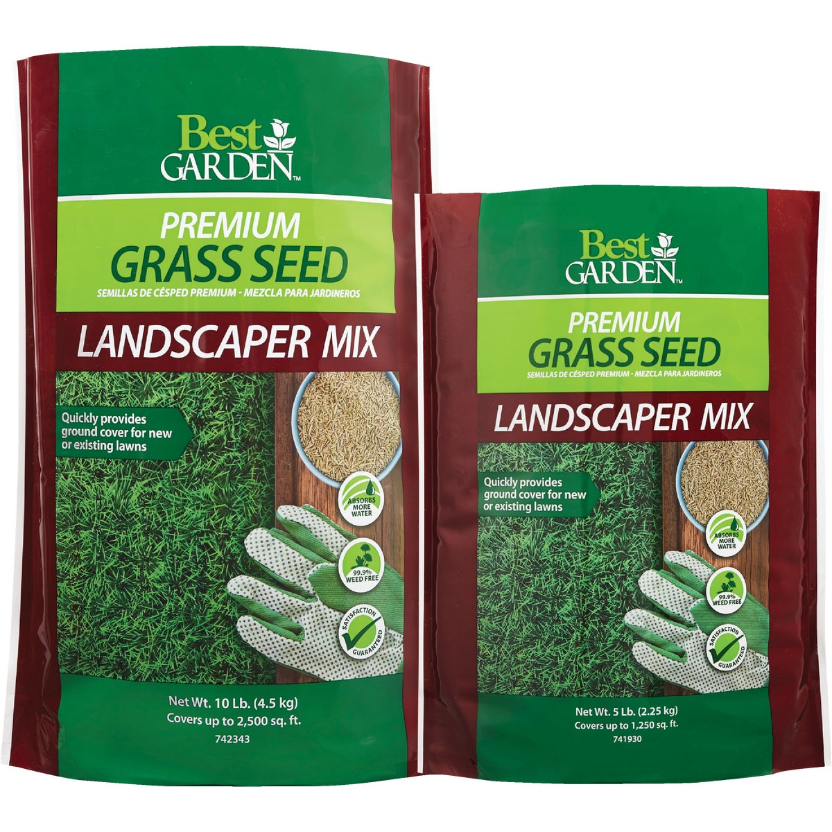 Best Garden 10 Lb. 1500 Sq. Ft. Coverage Sun to Partial Shade Grass Seed Image 2