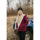 Berne Women's Small Plum Sherpa-Lined Softstone Duck Hooded Jacket Image 4