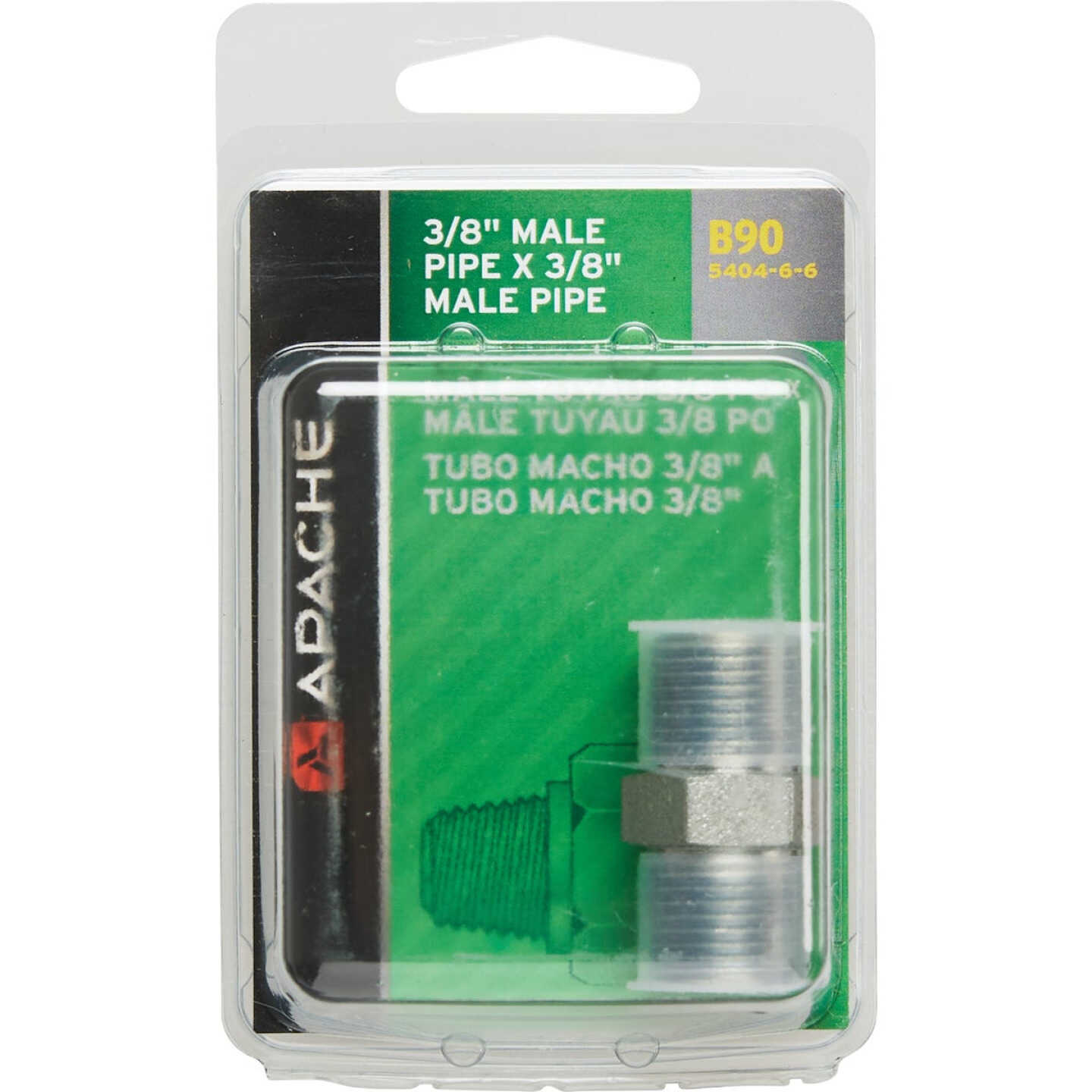 Apache 3/8 In. Male Pipe x 3/8 In. Male Pipe Hydraulic Hose Adapter Image 2