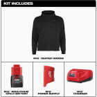 Milwaukee M12 Men's 2X Black Full-Zip Heated Hoodie Image 5