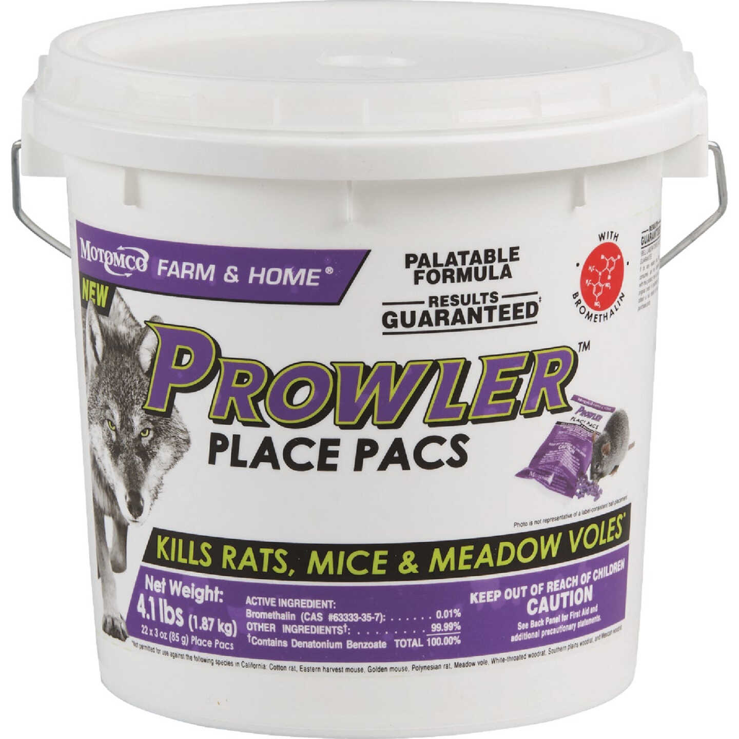 Prowler 4.1 Lb. Rats, Mice, & Meadow Voles Place Pacs Image 1