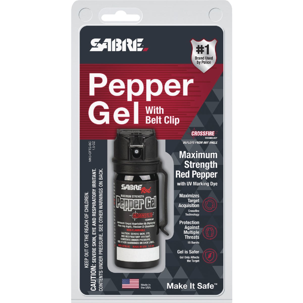Sabre Crossfire 1.5 Oz. Pepper Gel
