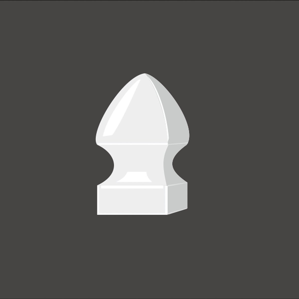 4 In. x 4 In. White Gothic Vinyl Post Cap