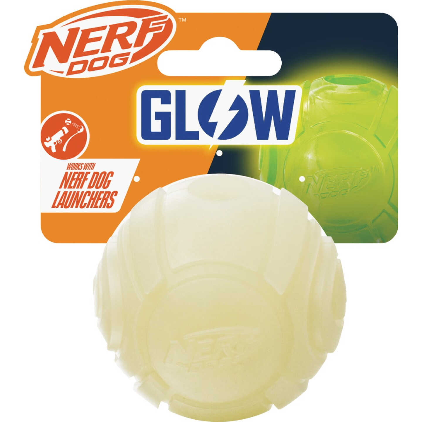 Nerf Dog 2.5 In. TPR Glow Sonic Ball Image 1