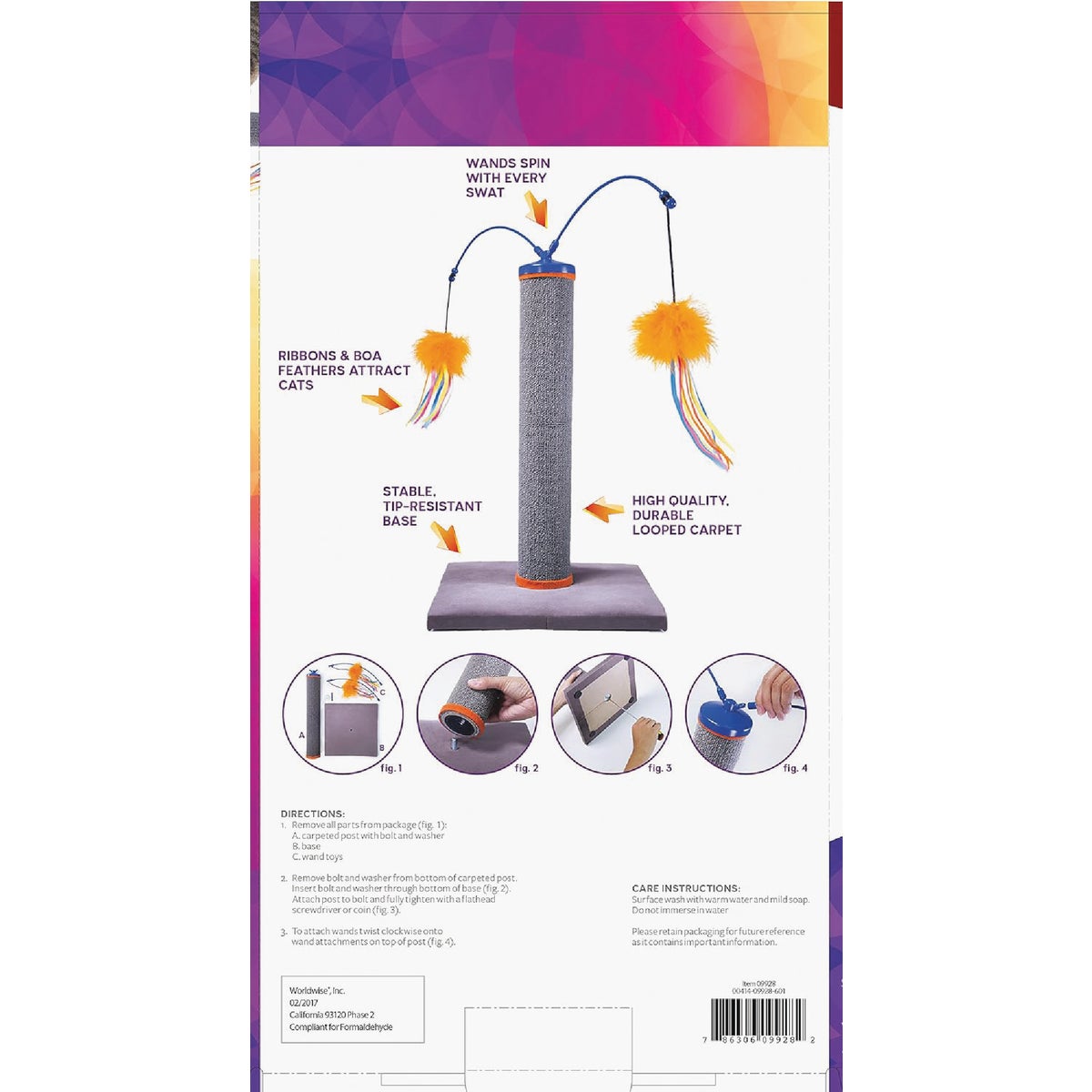 SmartyKat Scratch 'N Spin Cat Toy Image 2