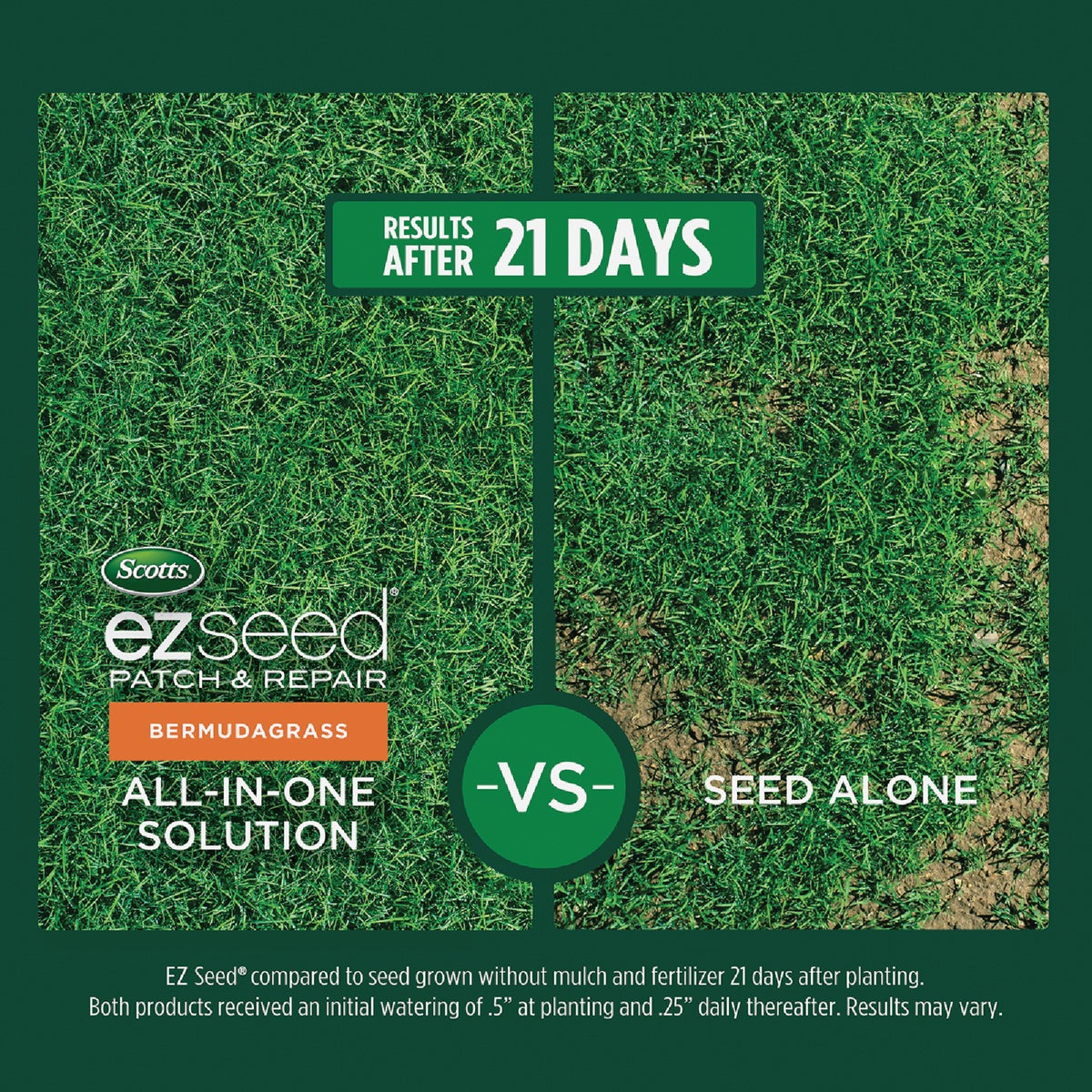 Scotts EZ Seed 10 Lb. 225 Sq. Ft. Patch & Repair for Bermudagrass Mulch, Seed and Fertilizer Combination Image 2