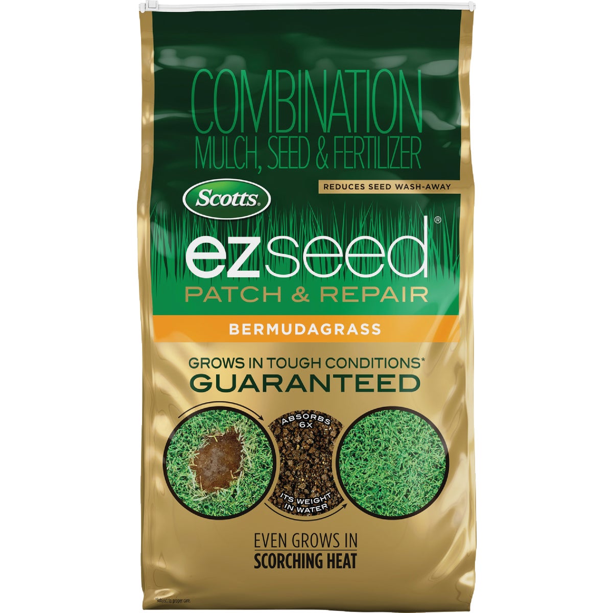 Scotts EZ Seed 10 Lb. 225 Sq. Ft. Patch & Repair for Bermudagrass Mulch, Seed and Fertilizer Combination