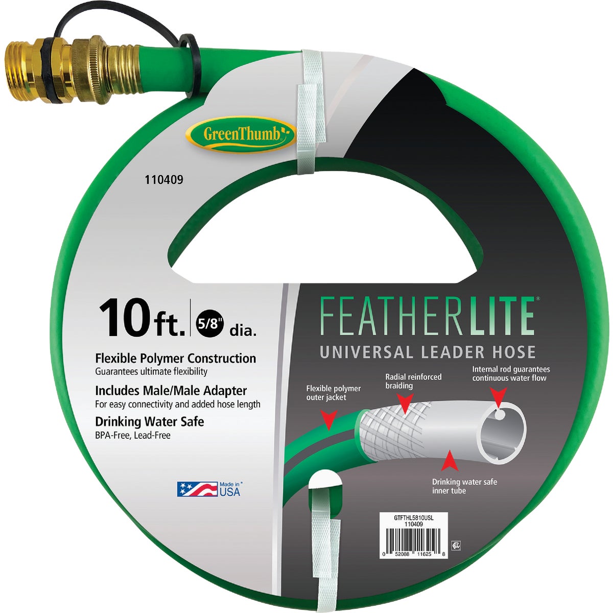 Green Thumb 5/8 In. Dia. x 10 Ft. Universal Leader Hose Image 1