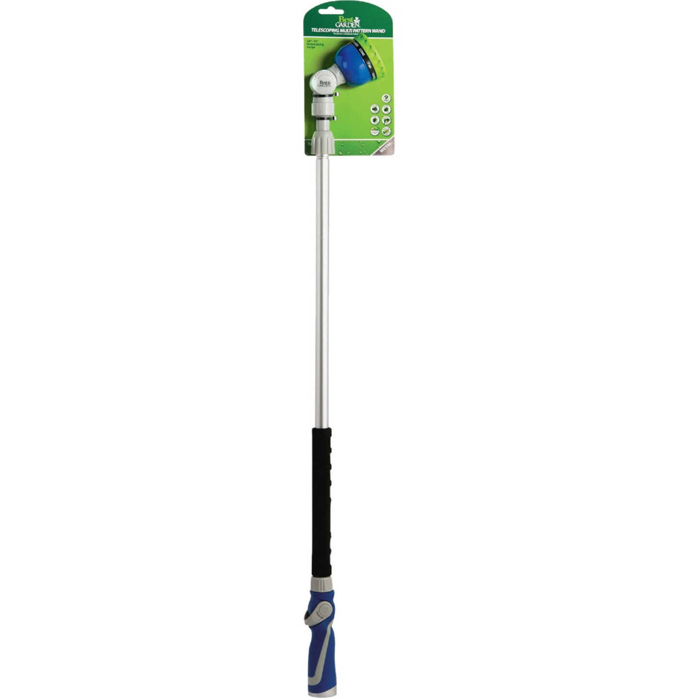 Best Garden 34 In. to 55 In. 9-Pattern Telescoping Water Wand, Blue & Gray Image 2