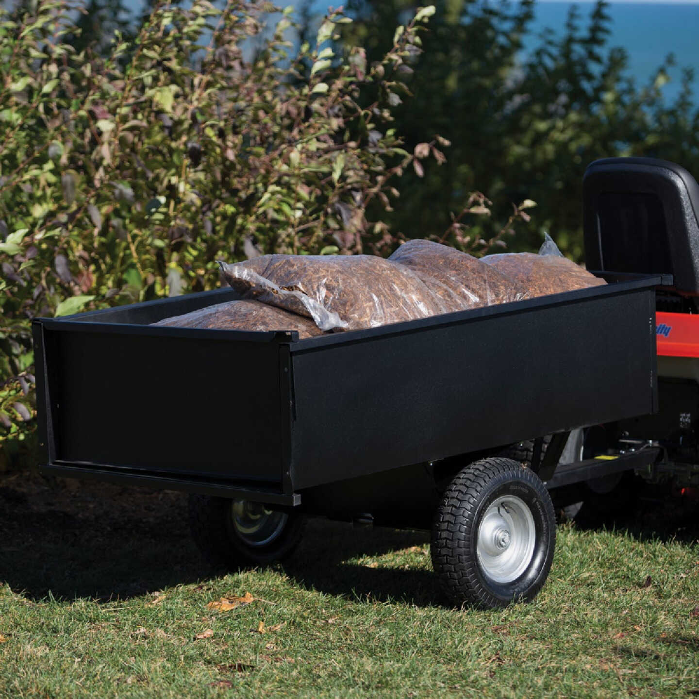 Milwaukee 17 Cu. Ft. 1500 Lb. Steel Tow-Behind Garden Cart Image 2