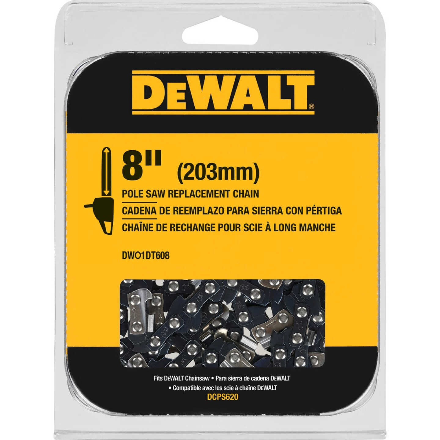 DEWALT 8 In. Pole and Pruning Saw Replacement Chain Image 1
