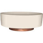 HC Companies Capri 8 In. x 8 In. x 3 In. Resin Vanilla Bisque Flower Bowl Image 1