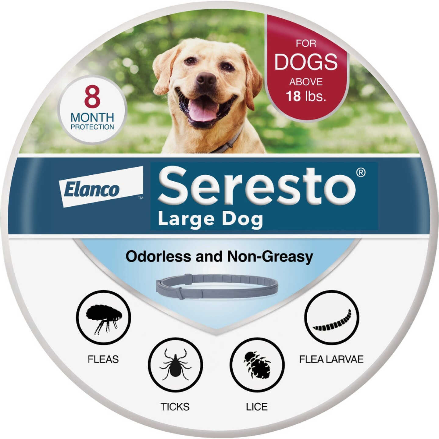 Seresto 8 Month Flea & Tick Collar for Dogs Over 18 Lb. Image 1