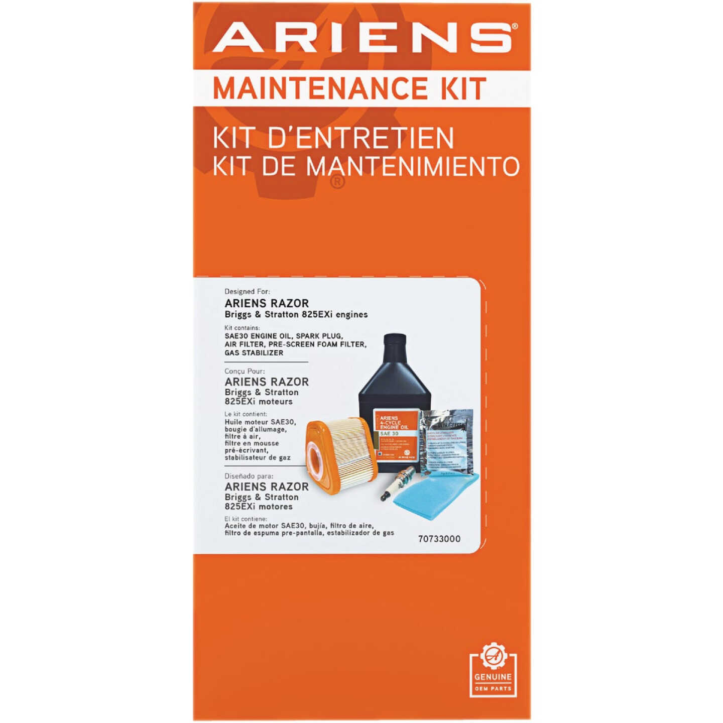 Ariens Razor 875EXi Engine Maintenance Kit Image 2