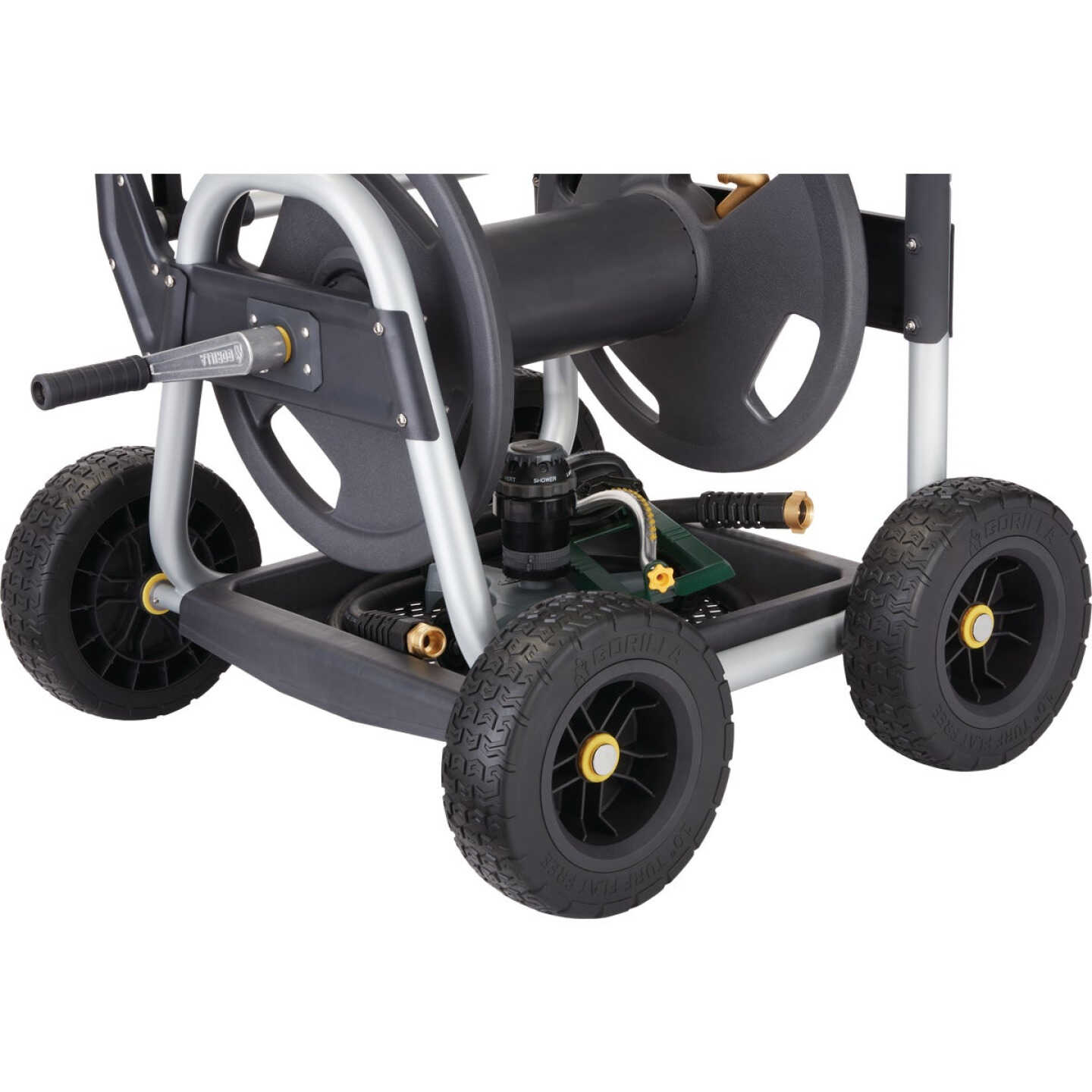 Gorilla Carts 250 Ft. Heavy Duty Hose Reel Cart Image 2