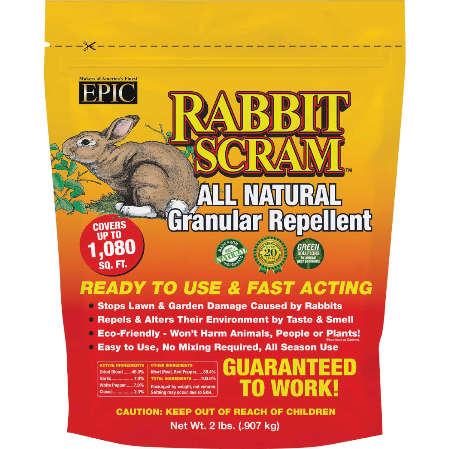 Rabbit Scram 2 Lb. Granular Organic Rabbit Repellent Image 1