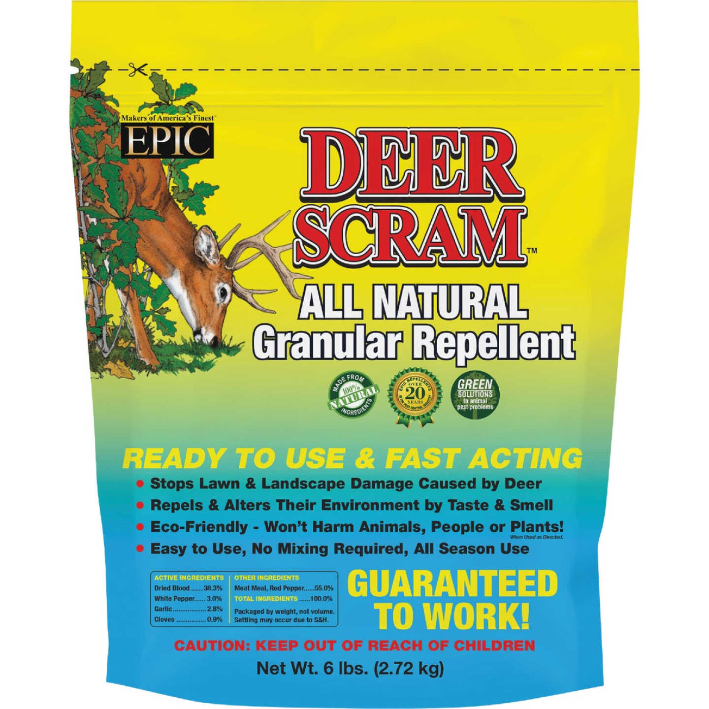 Deer Scram 6 Lb. Granular Organic Deer Repellent Image 1