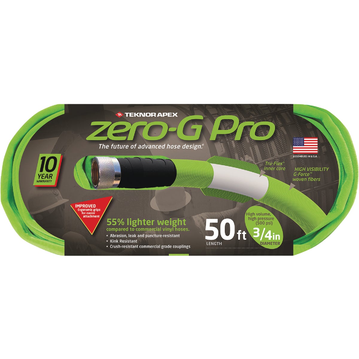 Teknor Apex Zero-G Pro 3/4 In. Dia. x 50 Ft. Drinking Water Safe Garden Hose Image 1