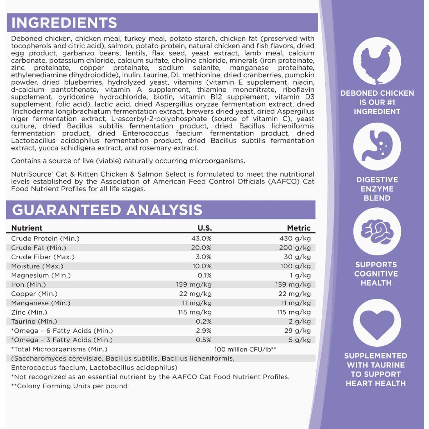 NutriSource 4 Lb. Chicken & Salmon Grain Free Dry Cat & Kitten Food Image 4