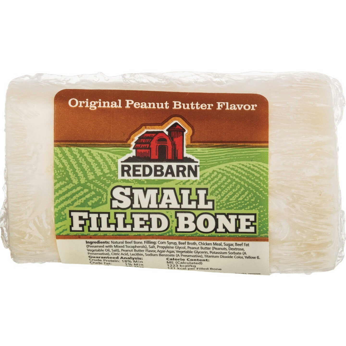 Redbarn Small Peanut Butter Flavor Filled Bone Dog Treat Image 1