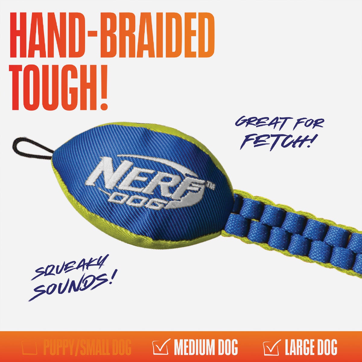 Nerf Dog 25 In. Nylon Squeak Vortex Chain Tug Image 2