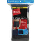Hanes Men's M Black/Gray/Blue Boxer Briefs (6-Pack) Image 1