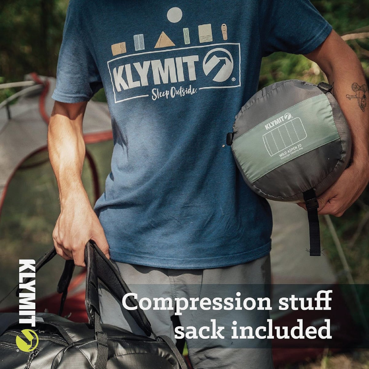 Klymit Wild Aspen 20 Deg F Rectangle Sleeping Bag Image 3