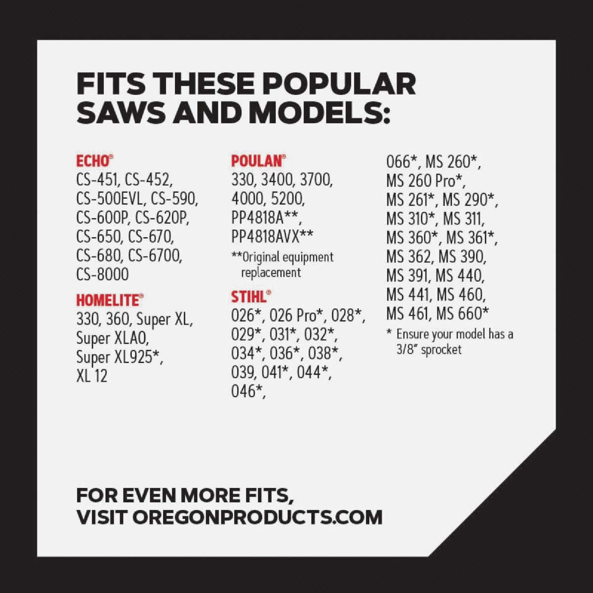 Oregon D66 AdvanceCut Saw Chain for 18 in. Bar - 66 Drive Links - fits Echo, Craftsman, Homelite, McCulloch, Poulan, Stihl, Skil and more Image 4
