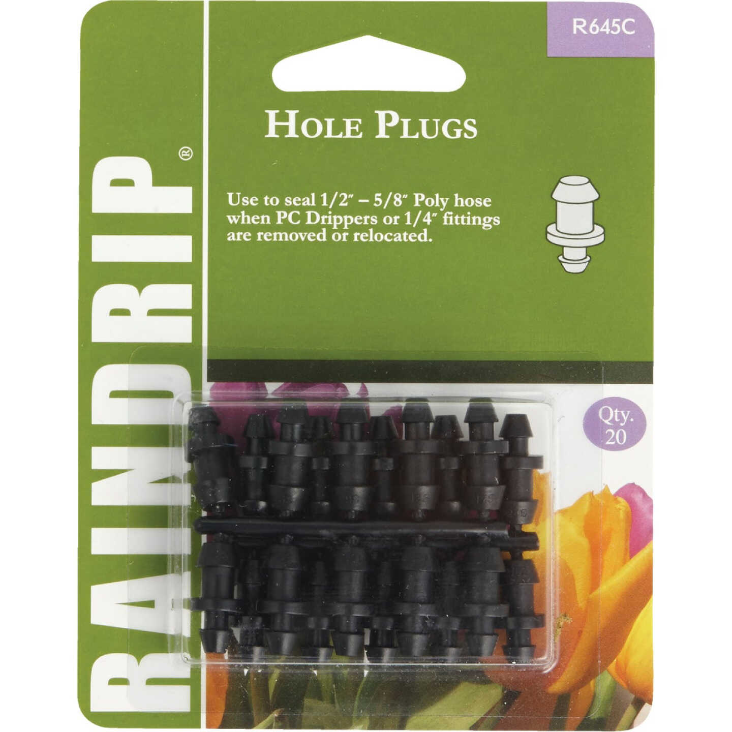 Raindrip 1/2, 0.710 In. Tube Barbed Hose Plug (20-Pack) Image 1