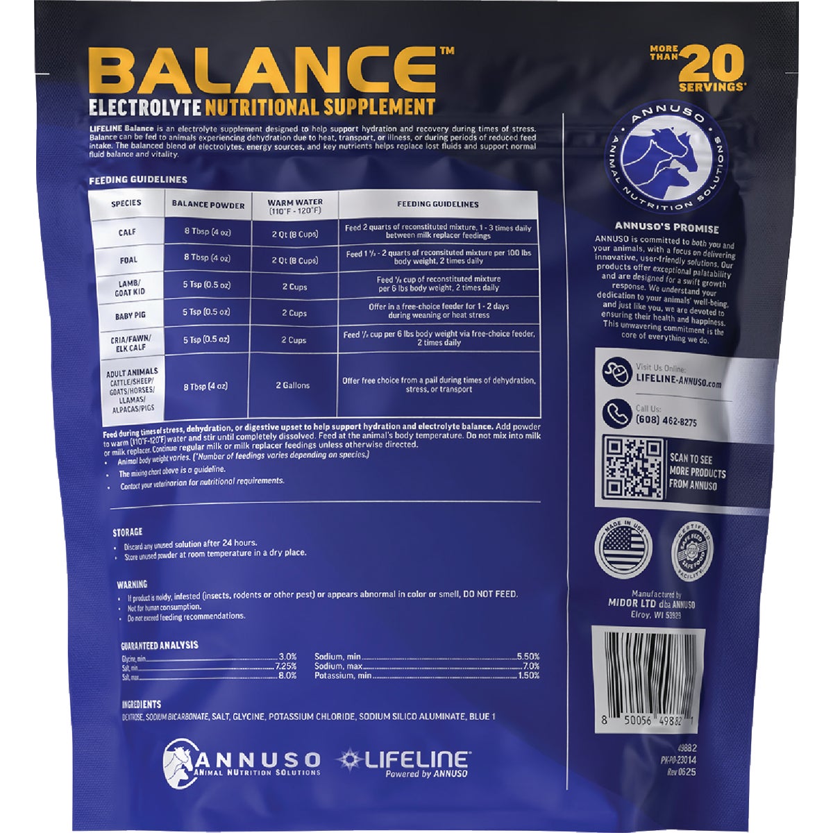 LifeLIne Balance 5 Lb. Multi-Species Electrolyte Nutritional Supplement Image 2