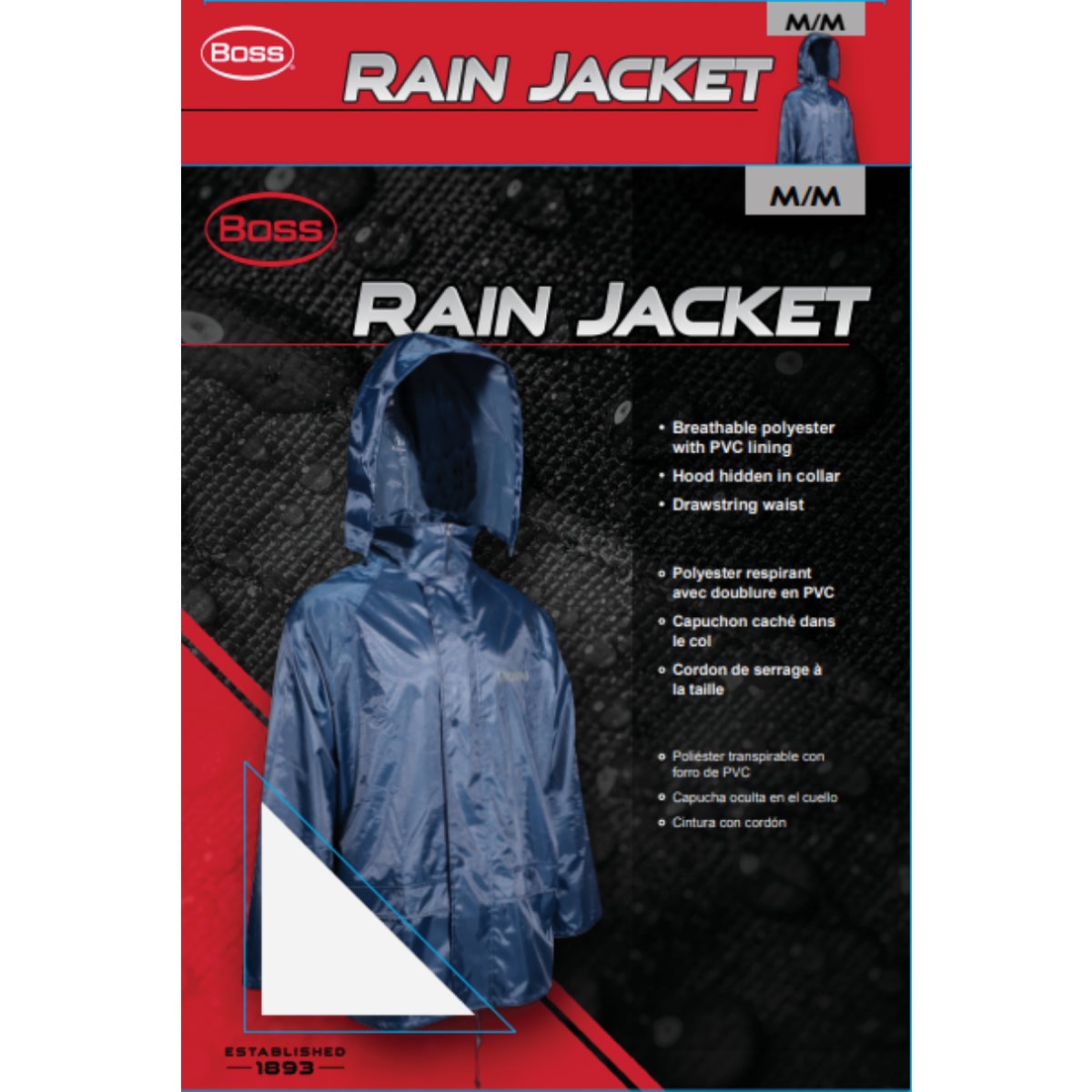 Boss Medium Polyester Rain Jacket Image 2
