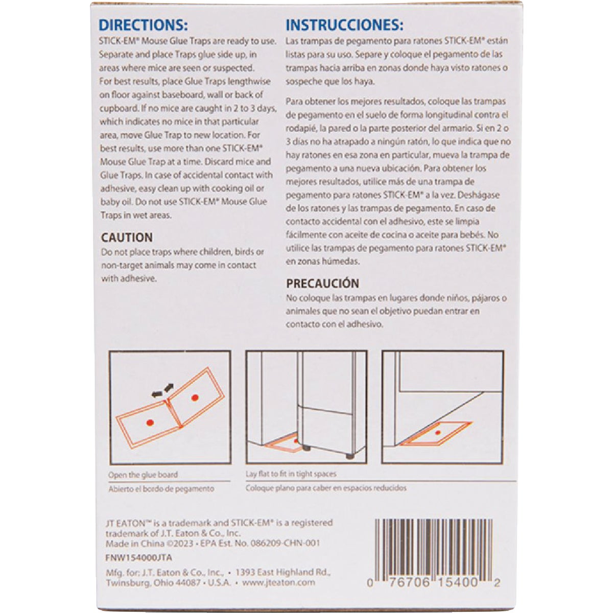 JT Eaton Stick-Em Mini Mighty Glue Board Mouse & Insect Trap (4-Pack) Image 4