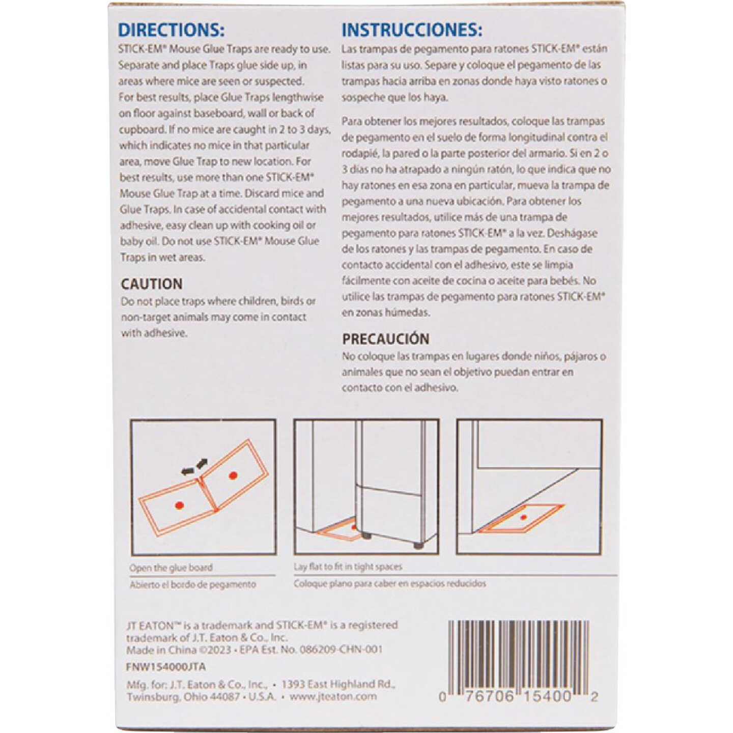 JT Eaton Stick-Em Mini Mighty Glue Board Mouse & Insect Trap (4-Pack) Image 4