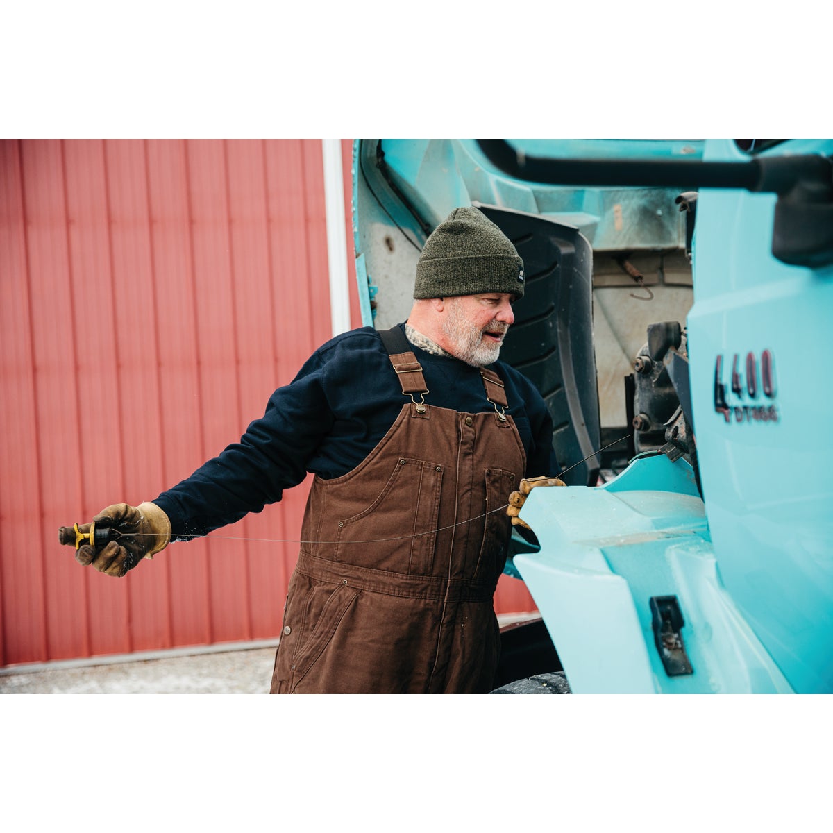 Berne Men's Large Bark Heartland Insulated Washed Duck Bib Overalls Image 2