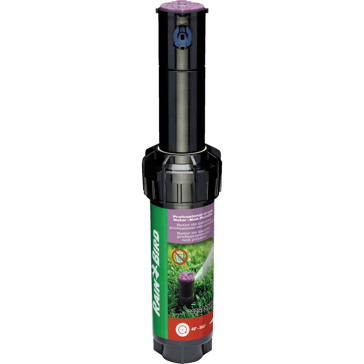 Rain Bird 4 In. Pop-Up Professional Grade Gear Drive Rotor With Purple Cap for Reclaimed (Non-Potable) Water