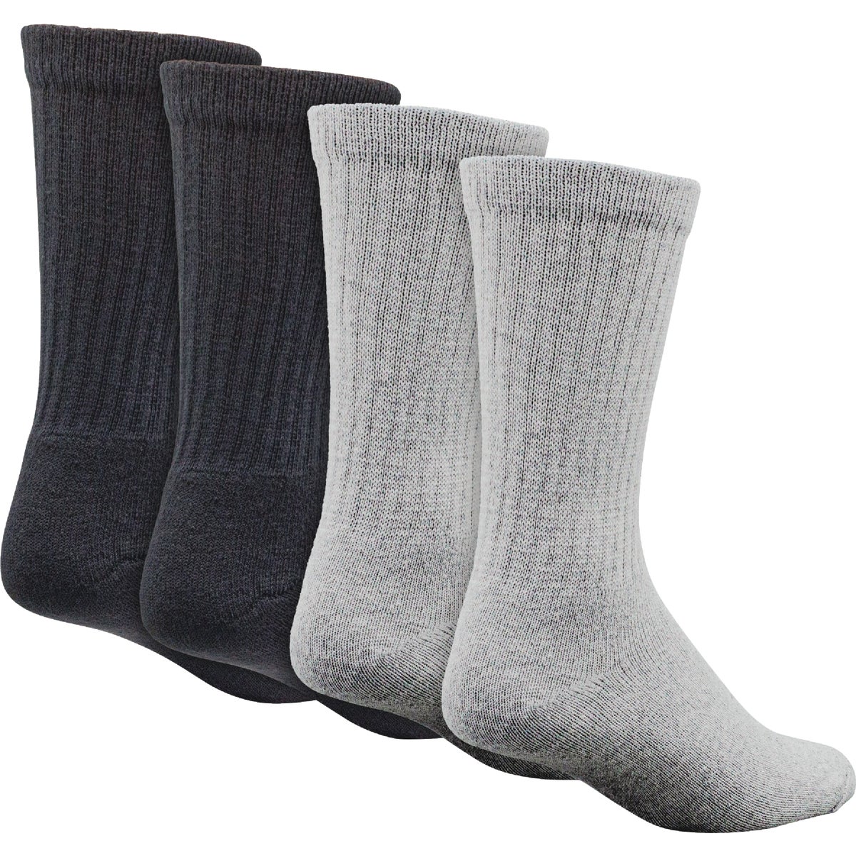 Railroad Sock Black/Gray Crew Sock (6-Pack)