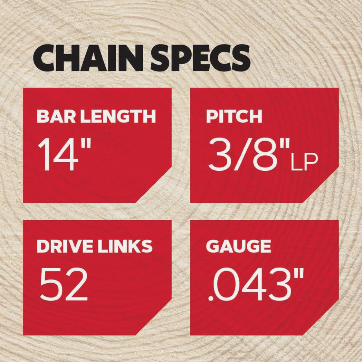 Oregon R52 AdvanceCut Chainsaw Chain for 14 In. Bar - 52 Drive Links - Fits Echo, Makita, Husqvarna, Ryobi Poulan and more Image 2