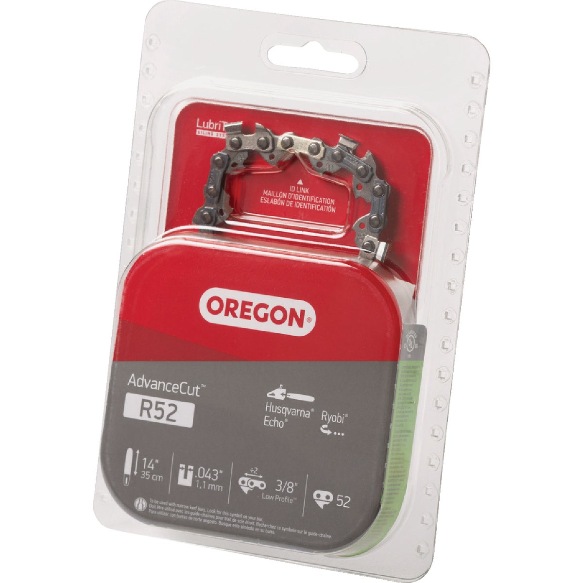 Oregon R52 AdvanceCut Chainsaw Chain for 14 In. Bar - 52 Drive Links - Fits Echo, Makita, Husqvarna, Ryobi Poulan and more Image 7