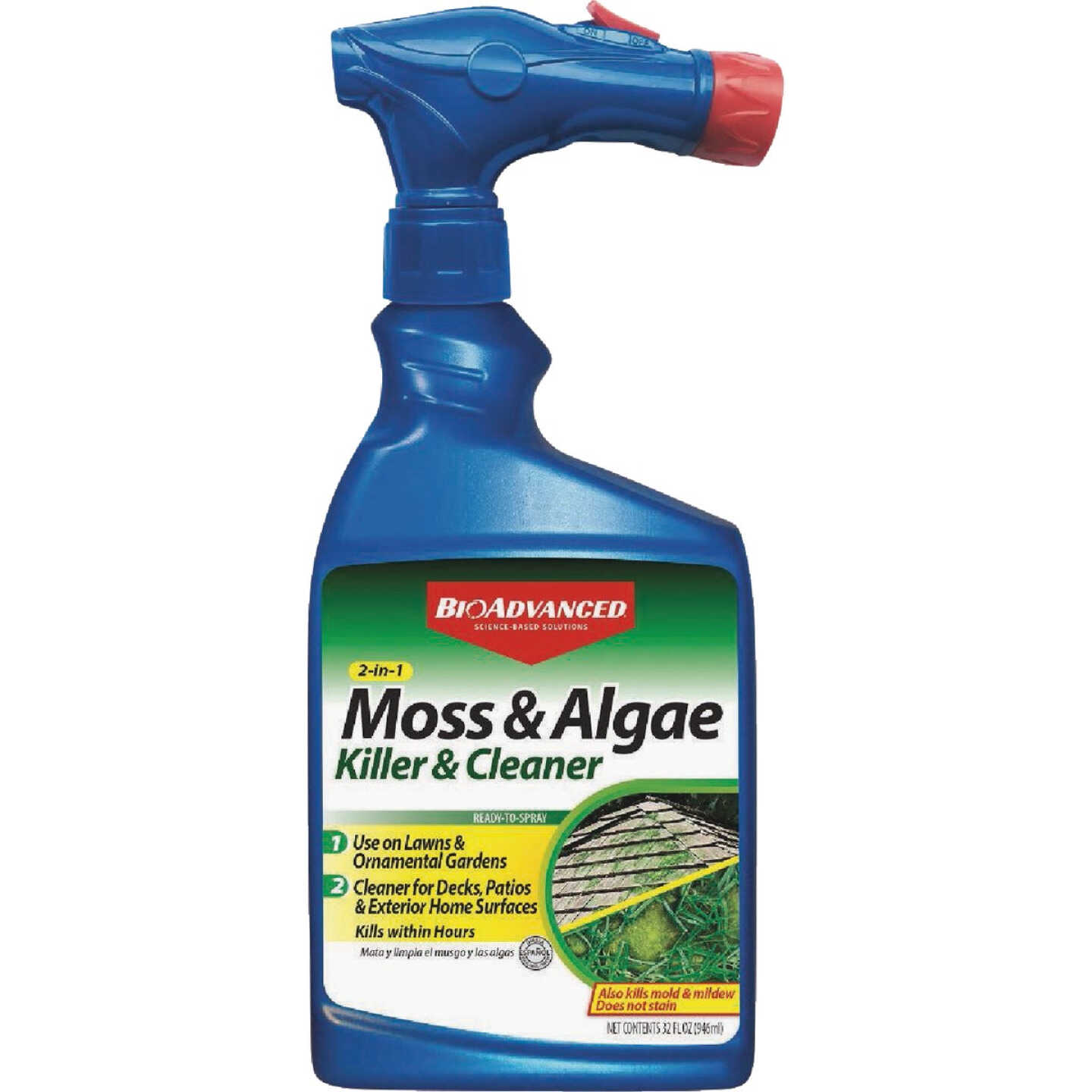 BioAdvanced 2-In-1 32 Oz. Ready To Spray Moss & Algae Killer with HPX Sprayer Image 1